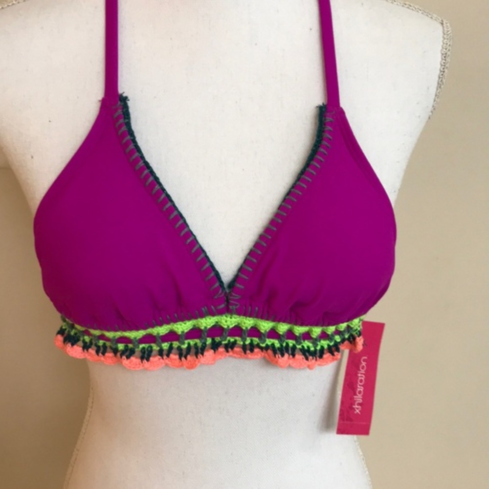Xhilaration crochet trimmed racer back style top.